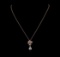 0.18 ctw Pearl and Diamond Pendant - 14KT Rose Gold