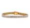 8.22 ctw Fancy Light Brown and White Diamond Bracelet - 14KT Rose Gold