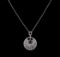 14KT White Gold 1.63 ctw Diamond Pendant With Chain