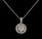 14KT White Gold 1.07 ctw Diamond Pendant With Chain