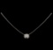 0.35 ctw Diamond Pendant with Chain - 14KT White Gold