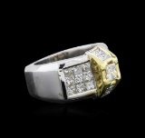 2.87 ctw Diamond Ring - 18KT White and Yellow Gold