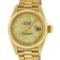 Rolex 18KT Gold President Diamond DateJust Ladies Watch