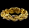 2.47 ctw Tanzanite and Diamond Bracelet - 14KT Yellow Gold