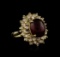 14KT Yellow Gold 9.94 ctw Ruby and Diamond Ring