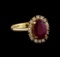 2.49 ctw Ruby and Diamond Ring - 14KT Yellow Gold