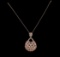 14KT Rose Gold 2.36 ctw Diamond Pendant With Chain