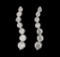 1.50 ctw Diamond Earrings - 14KT White Gold