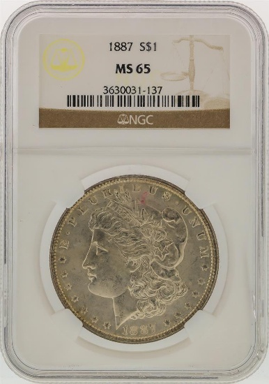 1887 NGC MS65 Morgan Silver Dollar