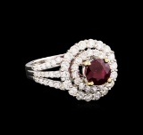 18KT White Gold 1.43 ctw Ruby and Diamond Ring