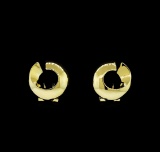 Open Circle Design Earrings - Gold Plated