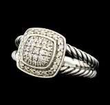 0.29 ctw David Yurman Petite Albion Diamond Ring - Sterling Silver