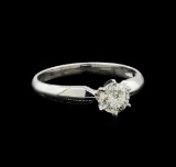 14KT White Gold 0.75 ctw Round Cut Diamond Solitaire Ring