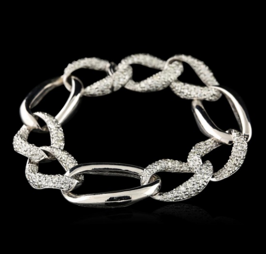 18KT White Gold 3.59 ctw Diamond Bracelet