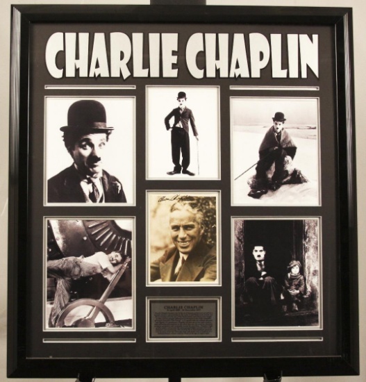 Charlie Chaplin Autographed Photo Collage