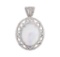22.54 ctw Opal And Diamond Pendant - 14KT White Gold