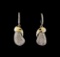 0.62 ctw Diamond Earrings - 14KT White and Yellow Gold