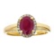 1.7 ctw Ruby and Diamond Ring - 10KT Yellow Gold