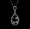1.26 ctw Diamond Pendant With Chain - 14KT White Gold