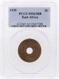 1935 East Africa 5 Cent East Africa Coin PCGS MS63RB