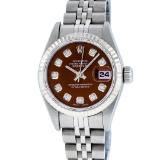 Rolex Stainless Steel Diamond Quickset DateJust Ladies Watch