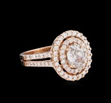 Rosa Del Amor' 1.20ct Princess Cut Rose Gold Engagement Ring