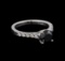 1.92 ctw Black Diamond Ring - 14KT White Gold