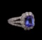 14KT White Gold 2.19 ctw Tanzanite and Diamond Ring