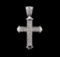 3.00 ctw Diamond Cross Pendant - 14KT White Gold