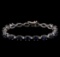 14KT White Gold 16.95 ctw Sapphire and Diamond Bracelet