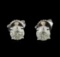 14KT White Gold 1.33 ctw Diamond Stud Earrings