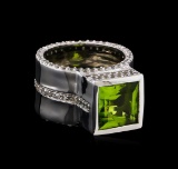 Crayola 3.50 ctw Peridot and White Sapphire Ring - .925 Silver