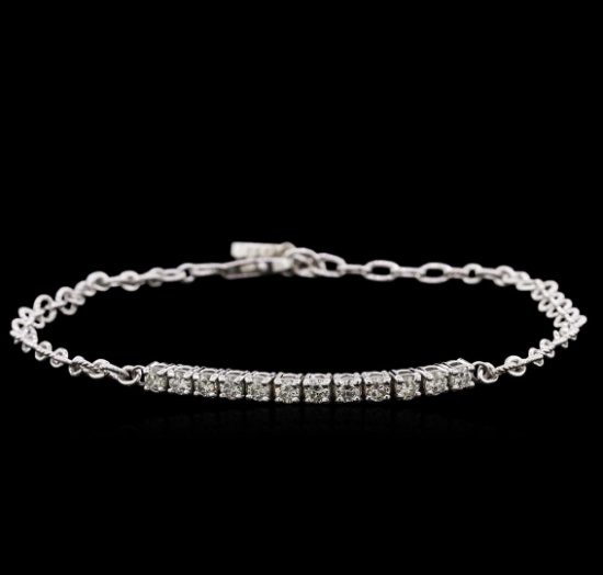 0.75 ctw Diamond Bracelet - 14KT White Gold