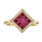 1.28 ctw Ruby and Diamond Ring - 18KT Yellow Gold