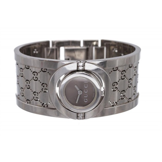 Gucci Stainless Steel Twirl Collection Bangle Bracelet Watch