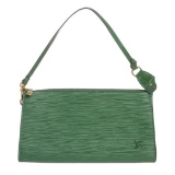 Louis Vuitton Green Epi Leather Pochette Shoulder Bag