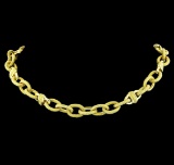 0.36 ctw Diamond Necklace - 18KT Yellow Gold
