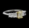 1.60 ctw Diamond Ring - 14KT White and Yellow Gold