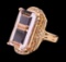 17.17 ctw Kunzite and Diamond Ring - 14KT Rose Gold
