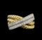 0.75 ctw Diamond Ring - 14KT Two-Tone Gold