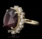 14KT Yellow Gold 17.34 ctw Ruby and Diamond Ring