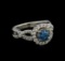 1.23 ctw Fancy Blue Diamond Ring - 14KT White Gold