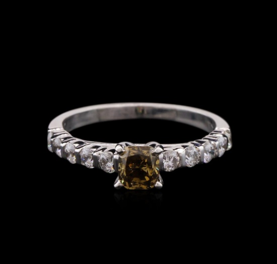 2.01 ctw Fancy Dark Brown Diamond Ring - 14KT White Gold