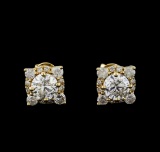 14KT Yellow Gold 1.62 ctw Diamond Earrings