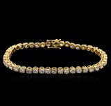 6.00 ctw Diamond Tennis Bracelet - 14KT Yellow Gold