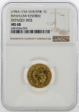 1961 CSA 1 Cent Goldine Coin Bashlow Restrike NGC MS68