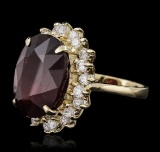 14KT Yellow Gold 17.34 ctw Ruby and Diamond Ring