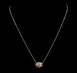 0.35 ctw Diamond Necklace - 14KT Rose Gold