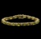 14KT Yellow Gold 16.91 ctw Green Sapphire and Diamond Bracelet
