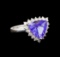 14KT White Gold 3.02 ctw Tanzanite and Diamond Ring